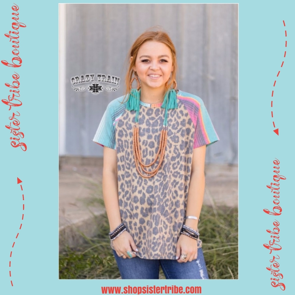 Tilly Leopard & Serape Top